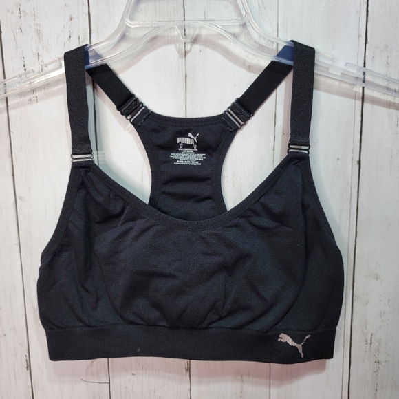 Puma Women’s Set Of 3 Sports Bras Size Medium Pink Blue Black. - Picture 8 of 10